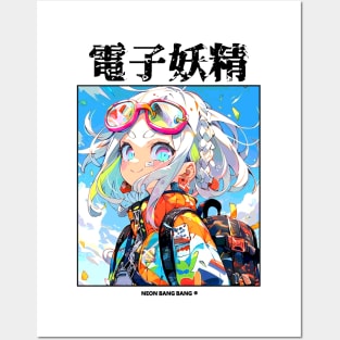 Pastel Kawaii Stylish Anime Girl Manga Aesthetic Streetwear Posters and Art